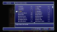 DNC Betting List from FFVI Pixel Remaster