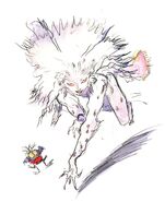 Yoshitaka Amano artwork of Terra in Esper form.