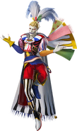 Render of first outfit second coloration, based on his "Zebra Tights" outfit from Dissidia.