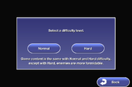 Choosing the difficulty mode in Final Fantasy IV (iOS).