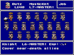 Finalfantasy5 jobs mastered