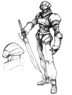 Concept art of a G-soldier, using the same model as Wedge.