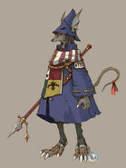 Concept art of a Burmecian Dragoon.