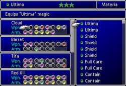 FFVII Materia Menu 4