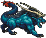 Behemoth from FFII Pixel Remaster battle sprite