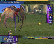 Valefor in Critical in Final Fantasy X.