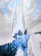 Crystal Tower prologue artwork for Final Fantasy III 3D