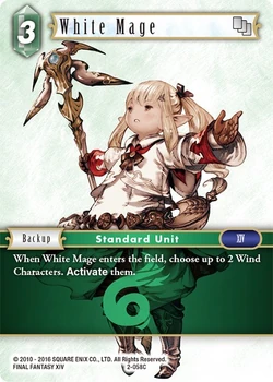 White Mage [2-058C] Opus series card.