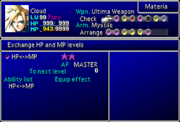 FFVII HP to MP