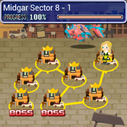 World map of Sector 8 in Final Fantasy Airborne Brigade.