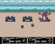 Tristam using the Ninja Star in battle.