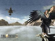 Official wallpaper of Black Waltz 3 eyeing the cargo ship.