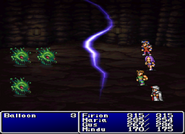 Bolt targeting all allies in Final Fantasy II (PS).