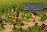 Garnet finds an oglop in a farm from FFIX Remastered