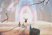 Black mage opens the way to Black Mage Village from FFIX Remastered