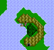 Molten Cave on the World Map (NES).