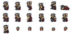 Set of Auron's sprites.