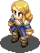 Agrias's Holy Knight sprite in Final Fantasy Tactics S.