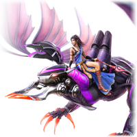 Fang riding Bahamut.