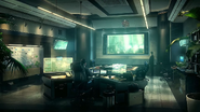 Turks room in the Shinra HQ artwork for FFVII Remake