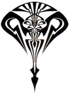 The crest of Lindzei, forming the symbol of the Sanctum and the brand for Sanctum l'Cie.