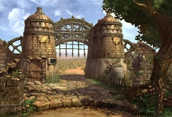 Gate near Dali, on top of the mountain.