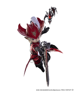 Red mage render for Final Fantasy XIV: Stormblood.