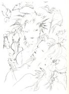 Sketch by Yoshitaka Amano.