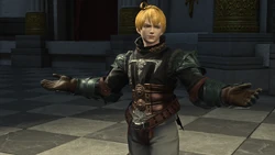 Ramza on the stage, as Ramza Beoulve.
