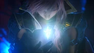 The symbol of the savior on Lightning's chest.
