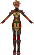 Render of Rikku in a diving suit.