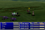 Cid using Deathblow in Final Fantasy VII.