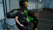 Noctis with Kenny Crow in Final Fantasy XV.