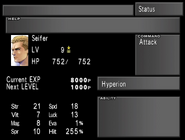 Seifer Almasy stats from FFVIII Remastered