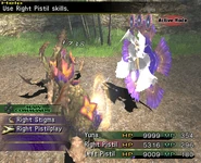 FFX-2 Floral Fallal Attack.png (432 KB) Yuna in Floral Fallal attacking in Final Fantasy X-2.