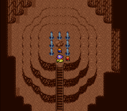 Inside the Adamant Isle Grotto (SNES).