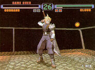 Cloud's in-game model.