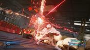 Official battle screenshot featuring Yuffie.