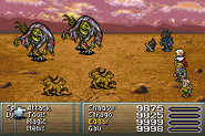 Evasion via Interceptor in Final Fantasy VI (GBA).