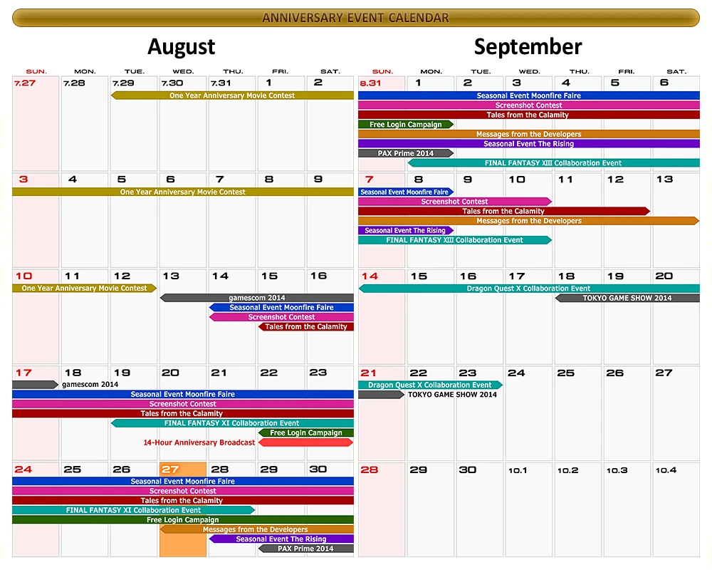 Final Fantasy Xiv Online Anniversary Final Fantasy Wiki Fandom