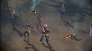 Team NORA fighting monsters in Final Fantasy XIII-2.