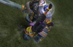 Tidus performs Blitz Ace in .