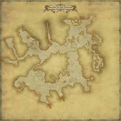 Coerthas Central Highlands map from FFXIV
