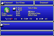 FFIV GBA Equipment Menu.png (3 KB) Equipment menu in the GBA version.