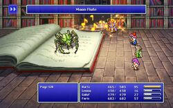 Bartz using Moon Flute from FFV Pixel Remaster