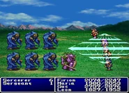 Barrier cast on the party in Final Fantasy II (PS).