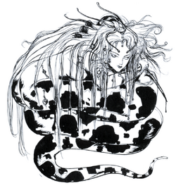 Artwork of Lamia from Final Fantasy II.