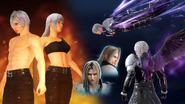 Skins, emotes, and effects obtained from Advanced Shinra Pack (Sephiroth)