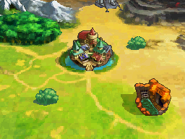 Town on the world map.