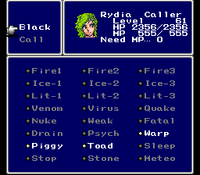 FFIV SNES Magic Menu